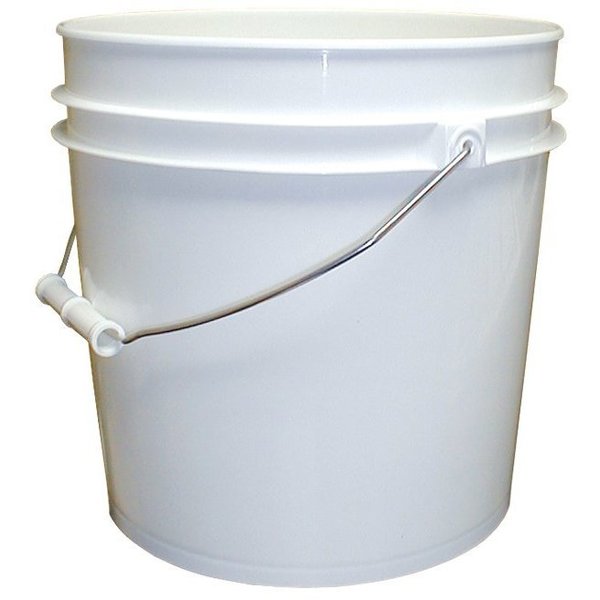 The Brush Man 2-Gallon White Plastic Pail With Handle PAIL-2 GAL